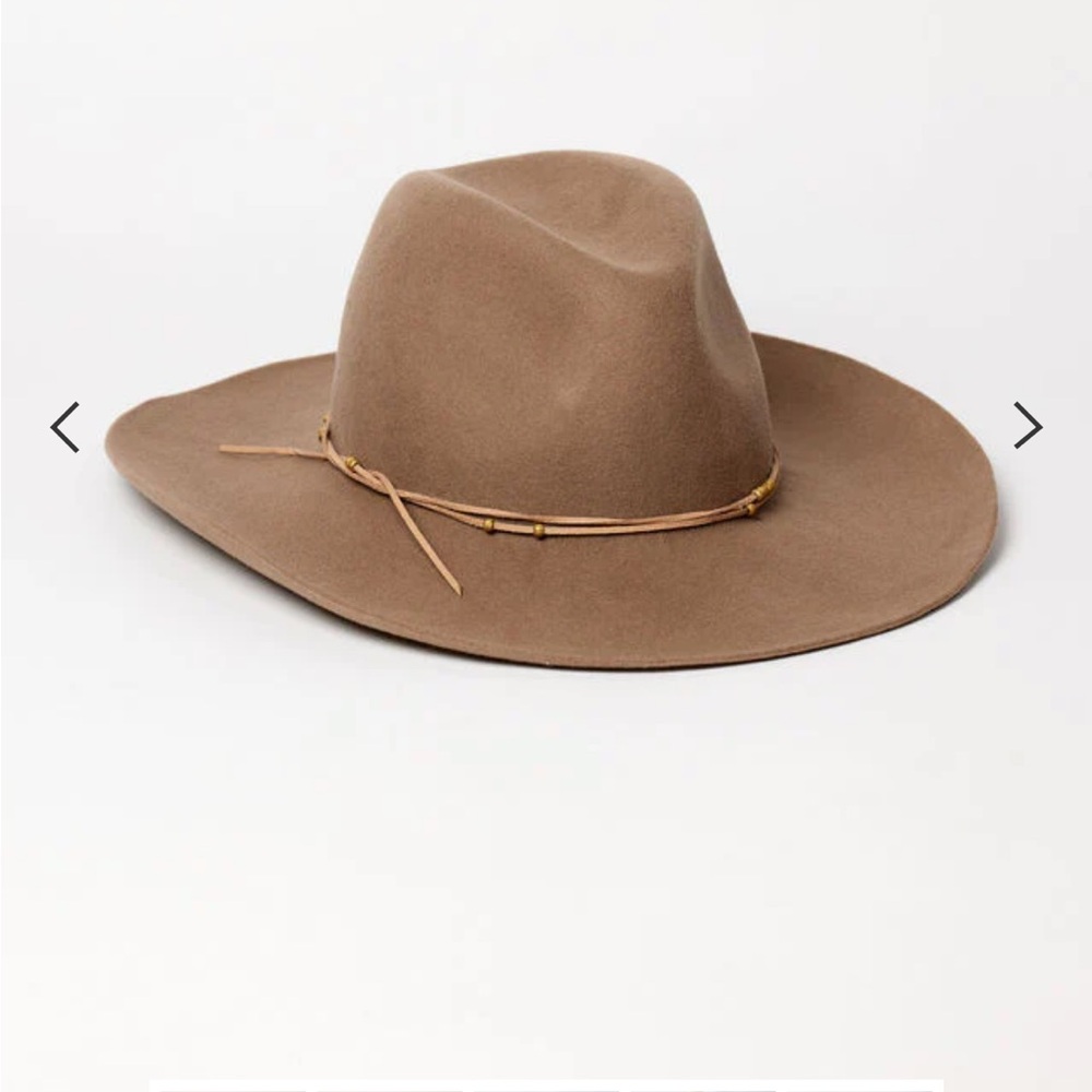 Hat Attack Felt Rancher Hat in Taupe with Leather Band